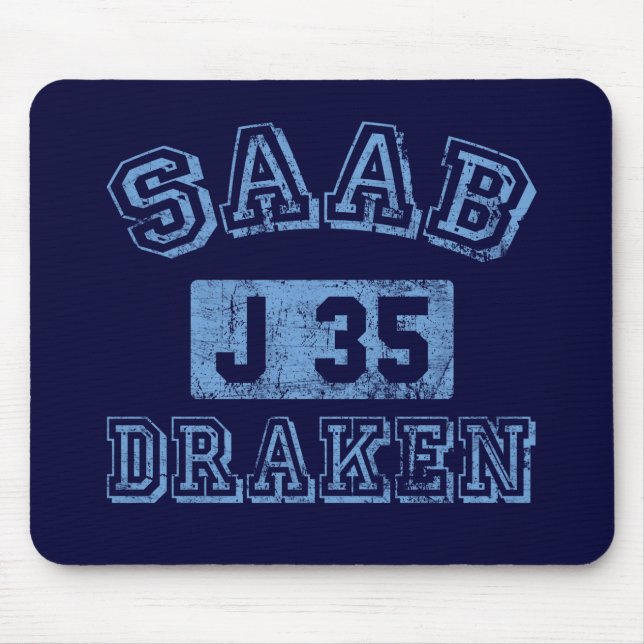 Mousepad Saab Draken - AZUL (Frente)