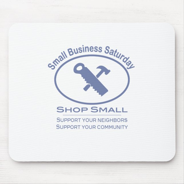 Mousepad Sábado para pequenas empresas - Azul para hardware (Frente)