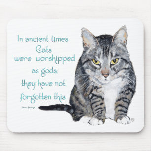 Mousepad Sabedoria do Gato - em tempos antigos, os gatos er