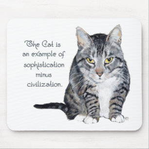 Mousepad Sabedoria Felina - Sofisticação menos Civilização?