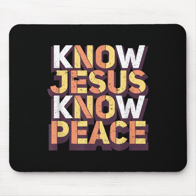 Mousepad Sabem Jesus Sabem Paz, Coragem Religiosa Cristã (Frente)