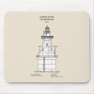 Mousepad Sabine Bank Lighthouse - Texas - SBD