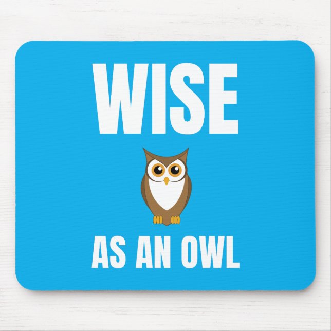 Mousepad Sábio como design alternativo de Coruja (Frente)