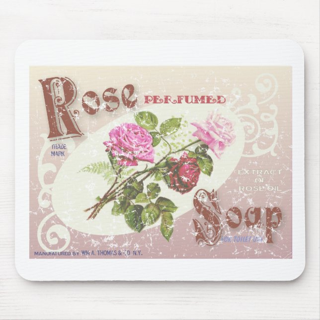 Mousepad Sabonete de rosa (Frente)