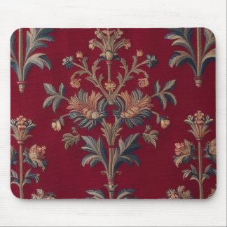 Mousepad Sac broderie medievale fleurie en rouge bordeaux