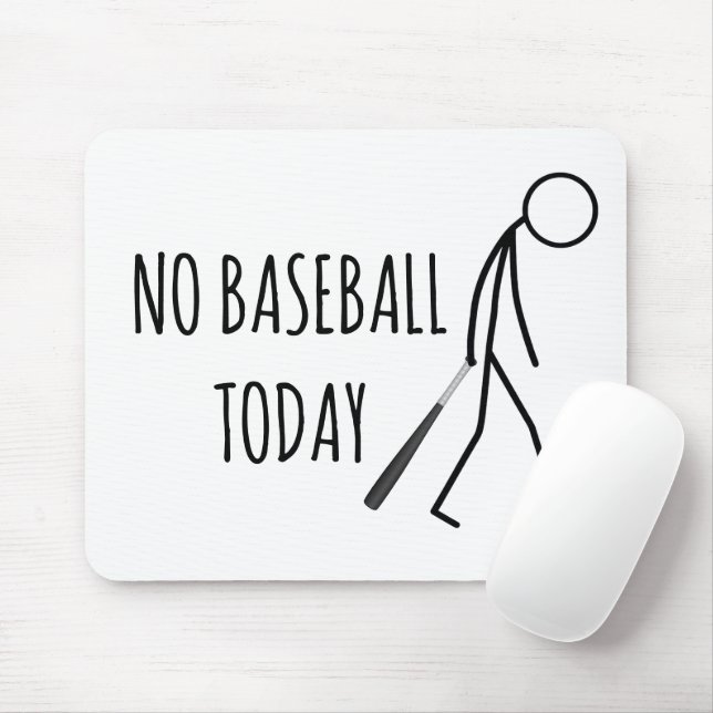 Mousepad Sad Stickman with Baseball Bat (Com mouse)