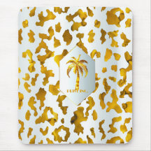 Safari Chic Luxe Dourado e White Animal Print