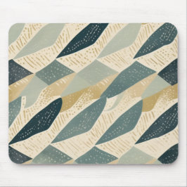 Mousepad Sage Coastal Batik Parang Geométrico Inspirado
