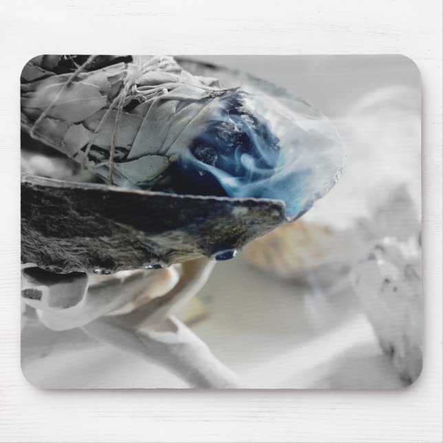 Mousepad Sage em Chamas Fumando Metafísico Esotérico (Frente)