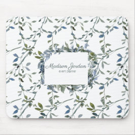 Mousepad Sage Verde Prateado Floral