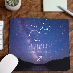 Mousepad Saggitarius Constelação Zodiac Personalizada