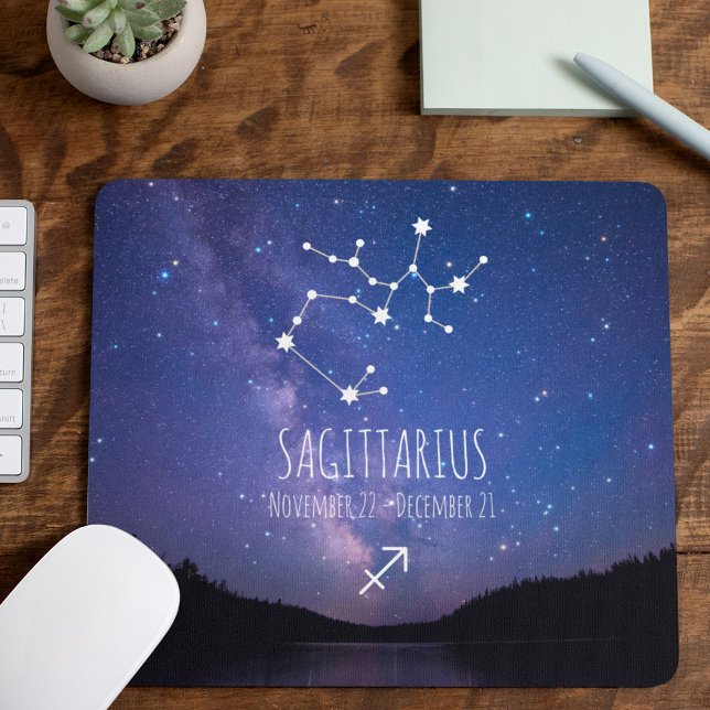 Mousepad Saggitarius | Constelação Zodiac Personalizada (Criador carregado)