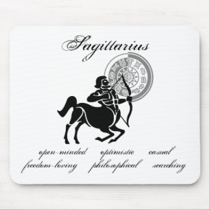 Mousepad Sagitário personalizável traços do zodíaco ao esti