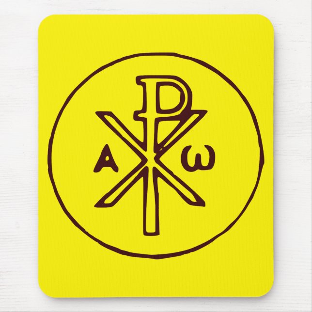 Mousepad Sagrado Cristograma Chi-Rho Arte Refinado (Frente)