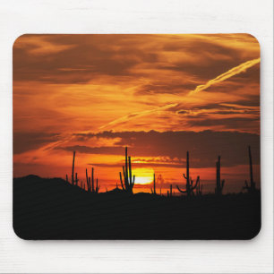 Mousepad Saguaros Cênicos ao pôr do sol