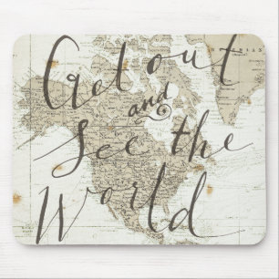 Mousepad Saia e veja do mundo citar