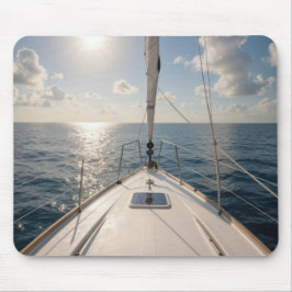 Mousepad Sailboat On Calm Ocean Water