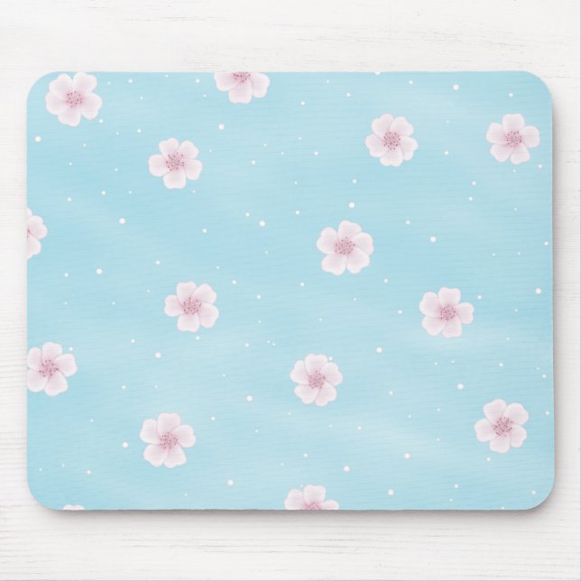 Mousepad Sakura Japonês Cherry Blossom Floral (Frente)