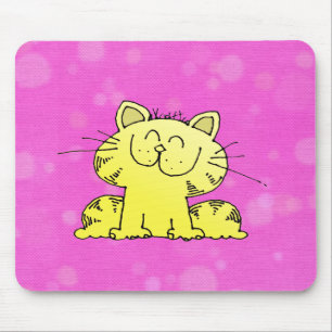 Mousepad Sala bonito do rosa do gatinho