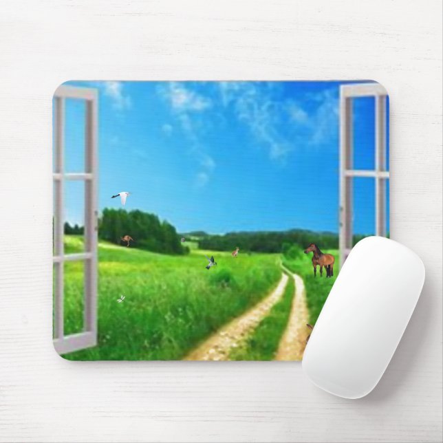 Mousepad Sala Com Vista (Com mouse)
