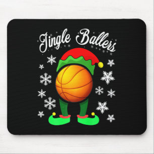 Mousepad Sala de Grupo Familiar de Basquete Elf de Natal