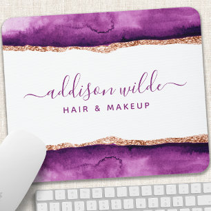 Mousepad Salão de água-forte Roxo e Dourado