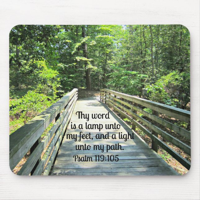 Mousepad Salm 119:105 A palavra é uma lâmpada... (Frente)
