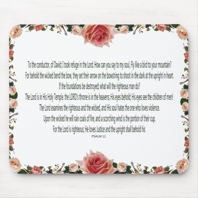 Mousepad Salmo 11, eu me refugiei no Senhor (Frente)