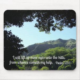 Mousepad Salmo 121:1 Eu levanto os meus olhos para o