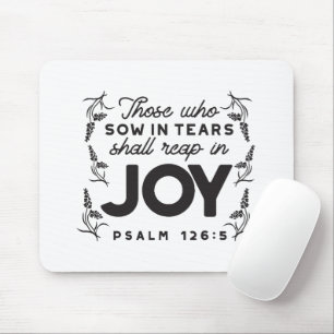 Mousepad Salmo 126:5 Tipografia das Escrituras – Colher com