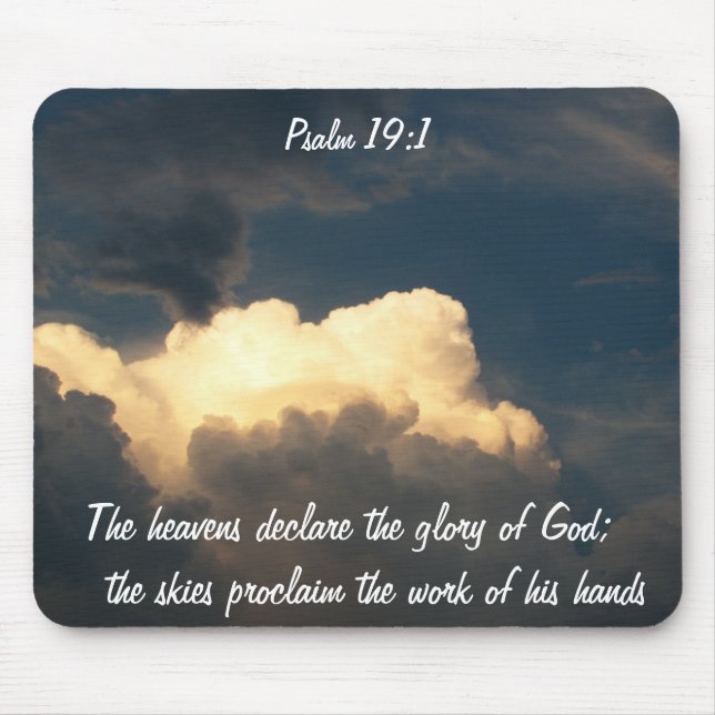 Mousepad Salmo 19:1 Glória de DEUS (Frente)