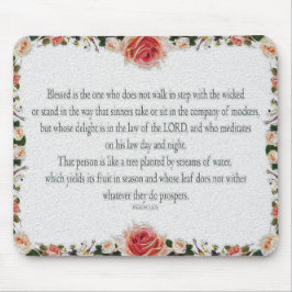 Mousepad Salmo 1, Dia e Noite da Lei, Fluxos de Águas,