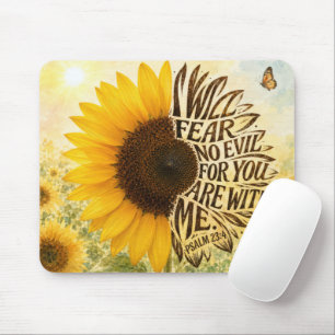 Mousepad Salmo 23:4 Girassol Amarelo