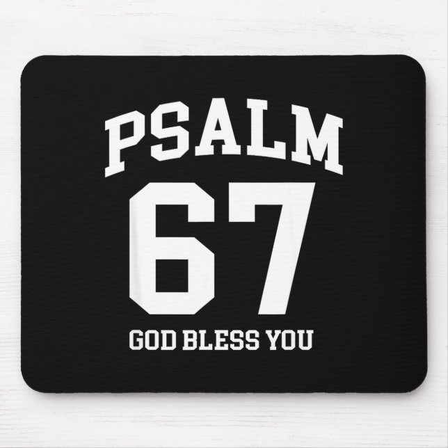 Mousepad Salmo 67 Cristão 6 7 Seis Sete Jesus Meme Divertid (Frente)