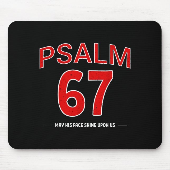 Mousepad Salmo 67 Que Seu Rosto Brilhe Sobre Nós Fé Cristã  (Frente)