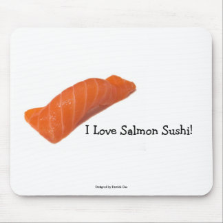 Mousepad salmonsushi, eu adoro Salmon Sushi!, projetado por