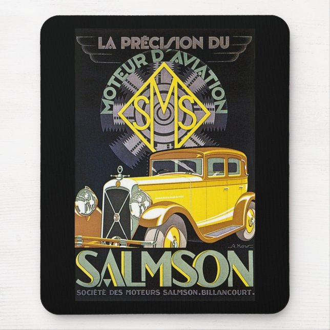 Mousepad Salmson Autombiles - aviação de Moteur D (Frente)
