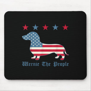Mousepad Salsicha O Povo Patriótico Dachshund 4 De Julho