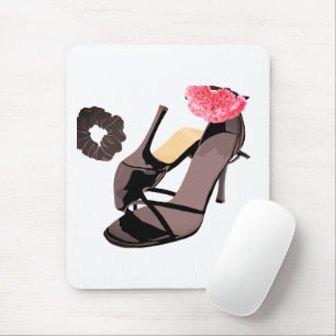 Mousepad Saltos Pretos Elegantes e Arte de Cravo – Feminino