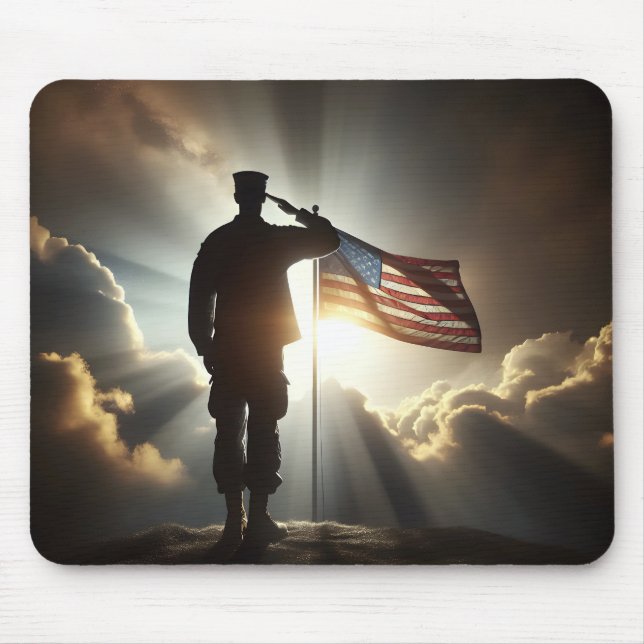 Mousepad Saluting American Soldier (Frente)