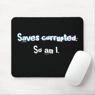 Mousepad Salva Corrompido Então Eu Sou Divertido Glitch de
