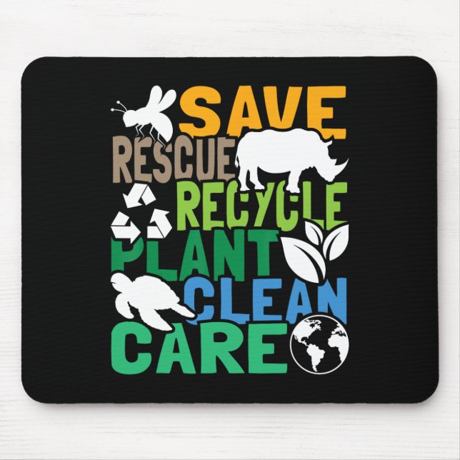 Mousepad Salvamento de Abelhas Reciclar Plástico - Terra D (Frente)