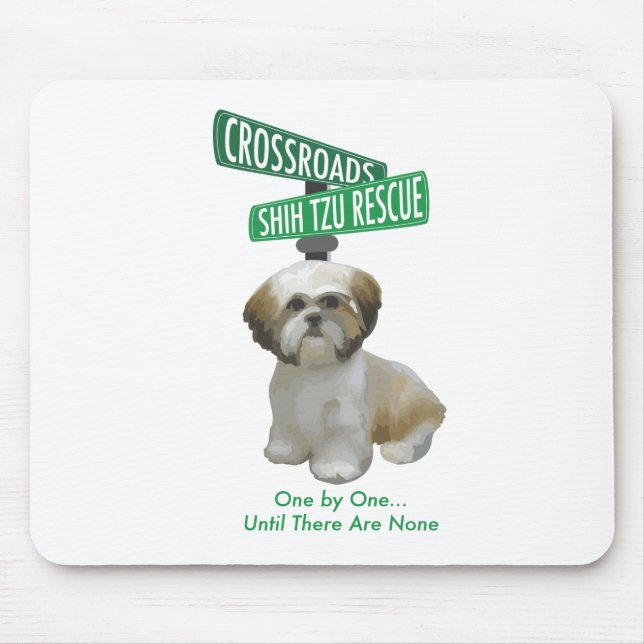 Mousepad Salvamento de ShihTzu das estradas transversaas (Frente)