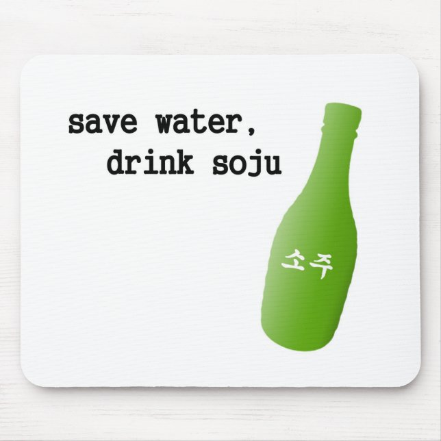 Mousepad Salvar a água, bebida Soju! (Frente)