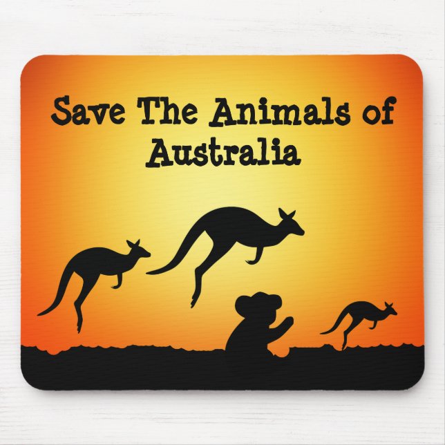 Mousepad Salvar os animais da Austrália (Frente)