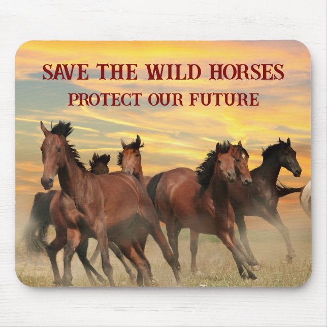 Mousepad Salvar os cavalos selvagens (Frente)