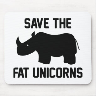 Mousepad Salvar os unicórnios gordos