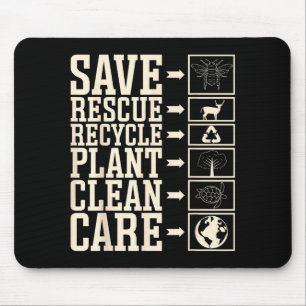 Mousepad Salvar Resgatar Reciclar Planta Limpar Cuidar