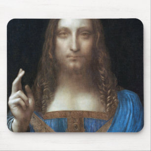Mousepad Salvator Mundi, Cristo de Jesus, Leonardo da Vinci