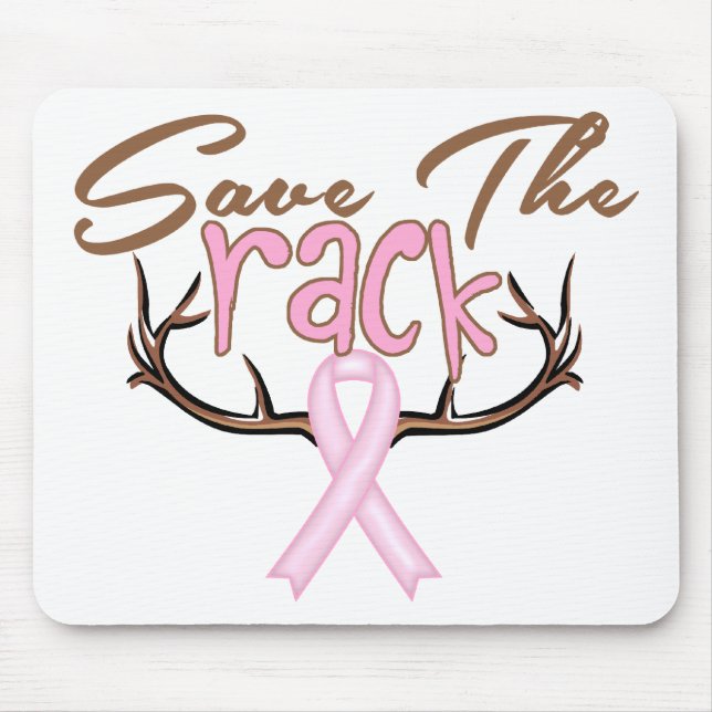 Mousepad Salve A Consciência Do Cancer Da Mama De Rack (Frente)